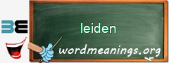 WordMeaning blackboard for leiden